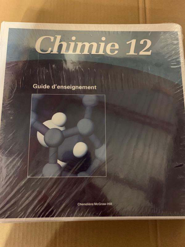 Chimie 12 Guide D'enseignement