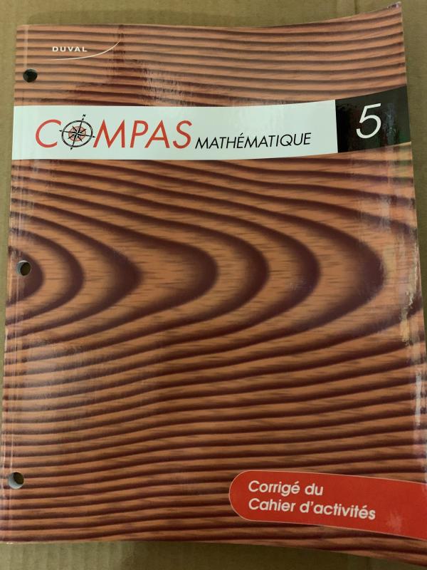 Compas Mathematique 5 Corrige Du Cahier