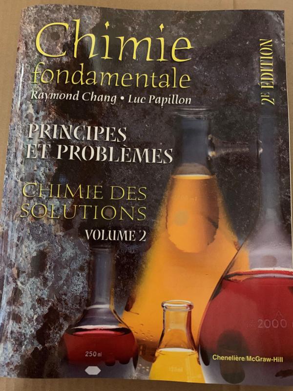 Chimie Fondamentale Volume 2