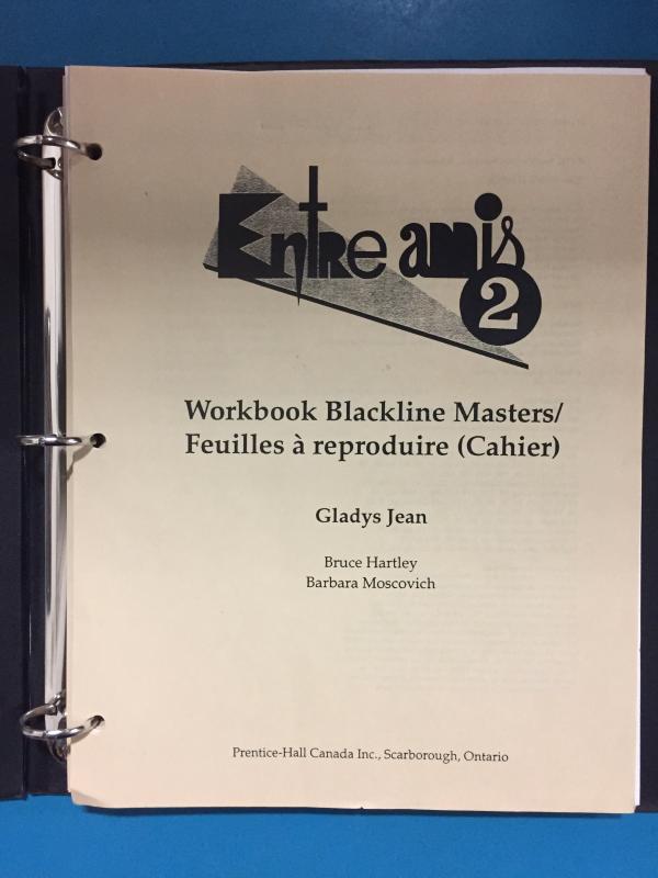 Entre Amis 2 Blackline Masters Workbook