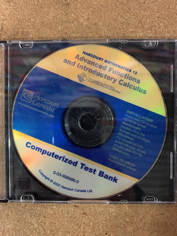 Advanced Functions & Intro Calc Test Ban