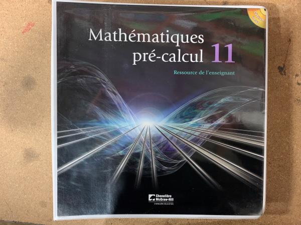 Mathematiques Pre-Calculus 11 TRB