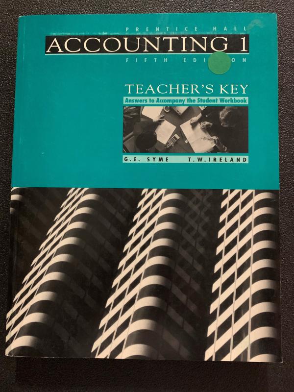 Accounting 1 5/E Teacher's Key