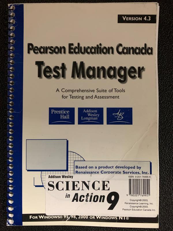 Science in Action 9 Test Manager