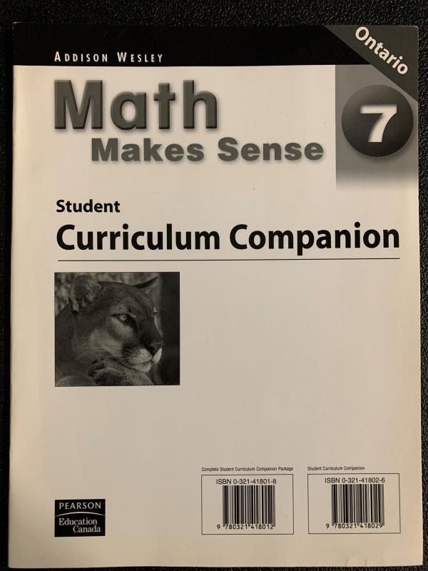 Math Makes Sense 7 Ontario Curriclum Com