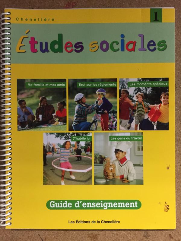 Etudes Sociales 1re Annee: Guide D'ensei