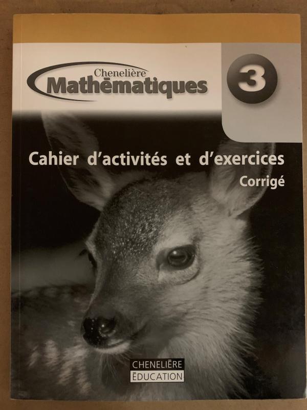 Mathematiques 3 WNCP Cahier D'activites