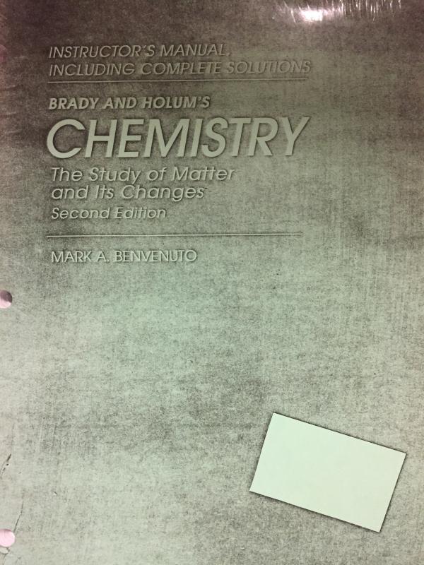 Chemistry: Study of Matter 2/E TG