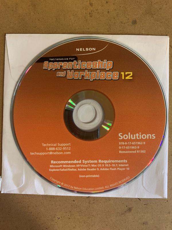 Apprenticeship & Work Math 12 Sol CD