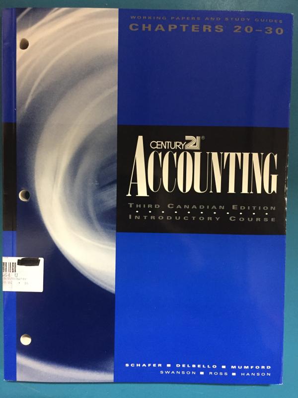 Century 21 Accounting 3/Ed CDN CH20-30
