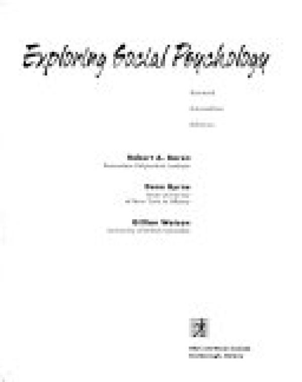 Exploring Social Psychology