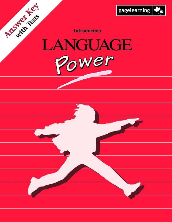 Language Power Intro GR 1/2 Answer Key