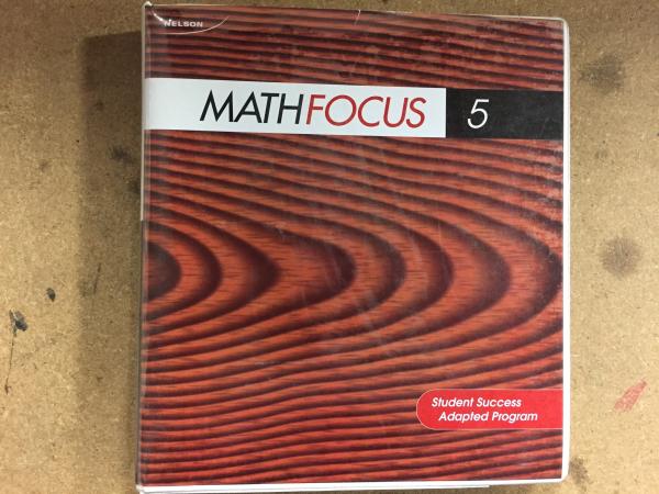 Math Focus 5 STD Success Adapted PRG BLM