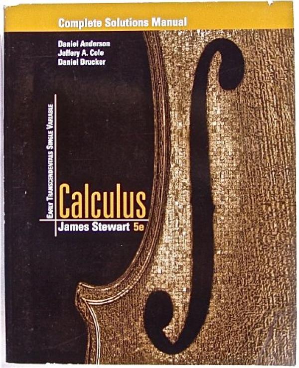 Single Variable Calculus: Et Sol Man